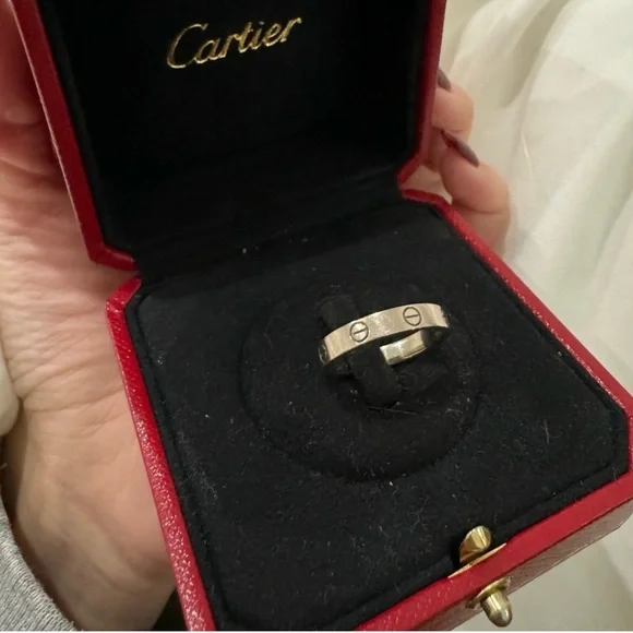 Cartier Thin Love Ring in White Gold - Picture 1 of 5